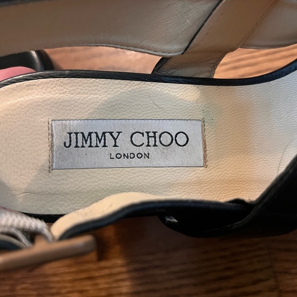 Jimmy Choo London Nazli Black Leather Wedge Sandals
Size: 38.5 (US 8) - Picture 5 of 10